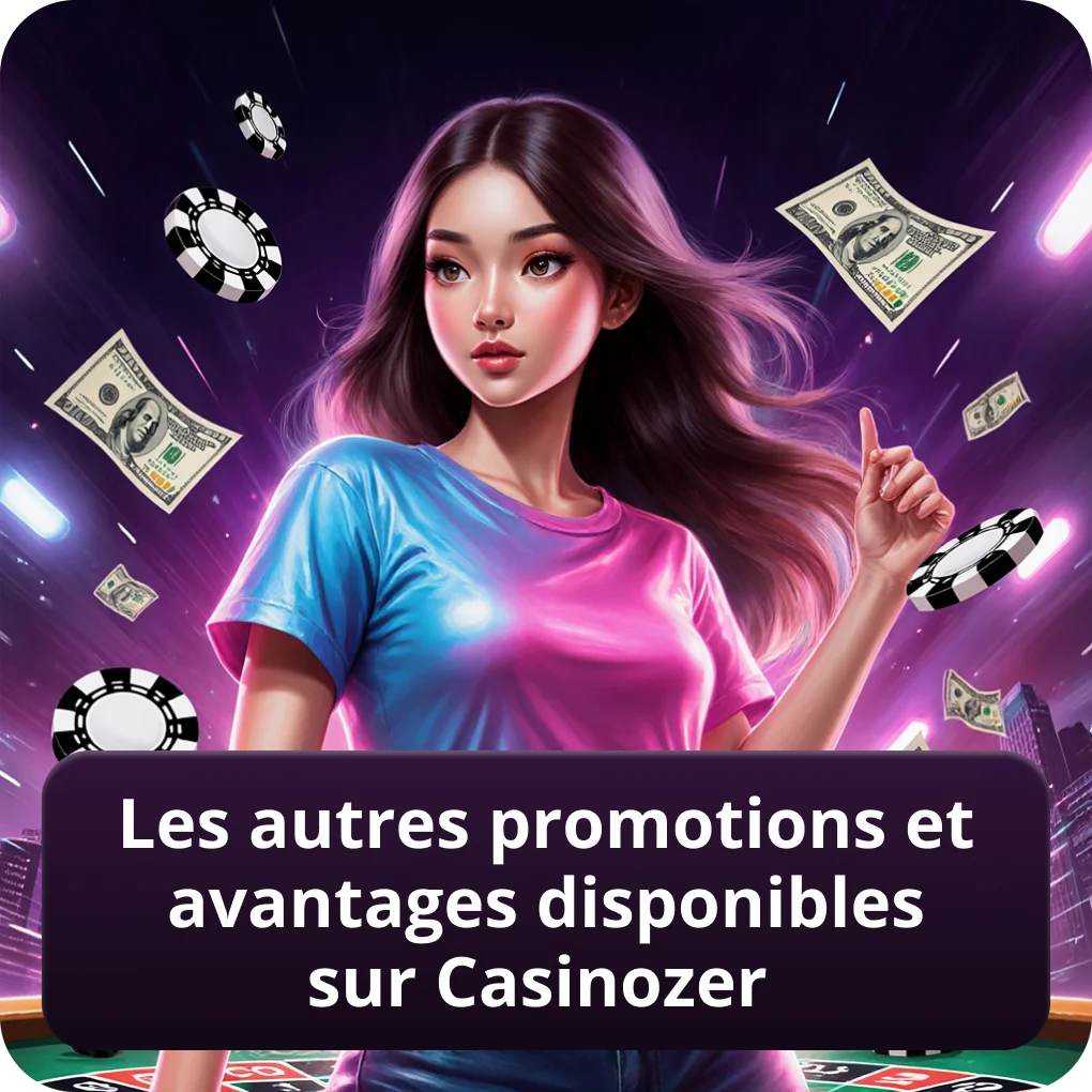 Les autres promotions et avantages disponibles sur Casinozer