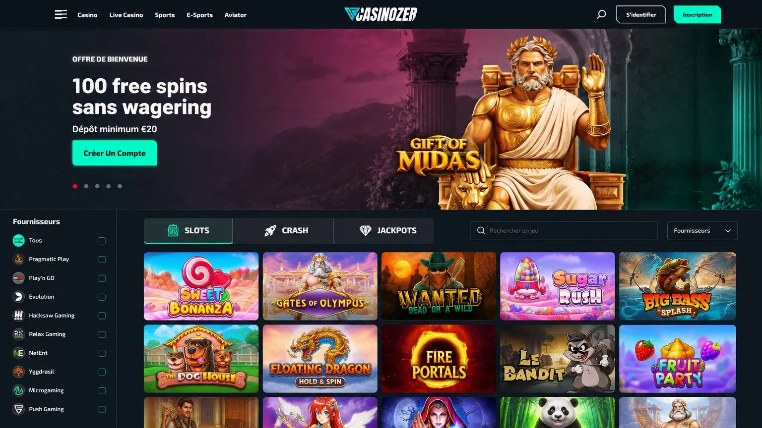 Jouer à Casinozer application Aviator